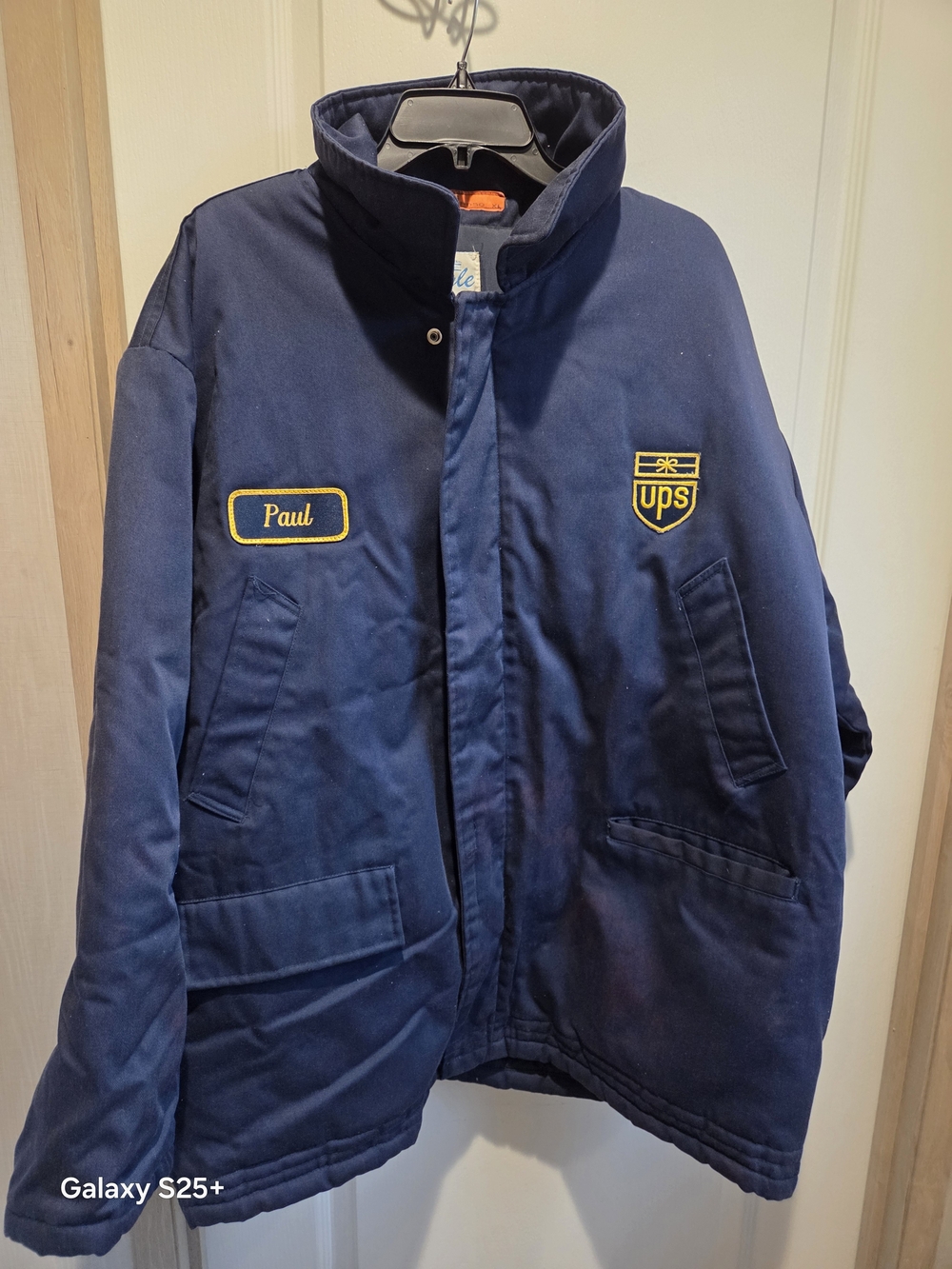 UPS Navy Mechanic Jacket with Hood and Name Patch